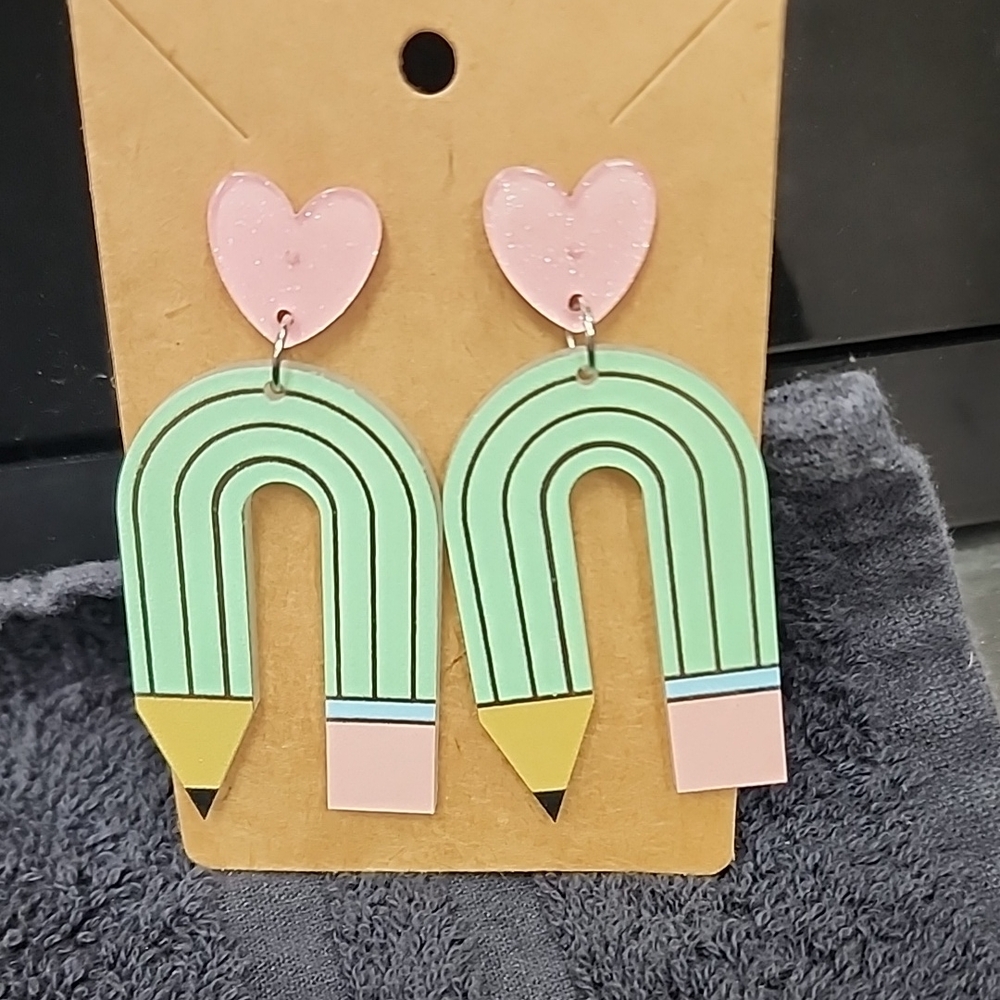 Teacher Valentines Day Earings
